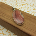 Rhodochrosite Statement Pendant in Solid 925 Sterling Silver – Romantic Boho Charm