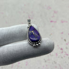 Purple Dahlia Turquoise 925 Sterling Silver Pendant – Artisan Silver Jewelry