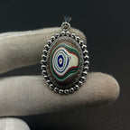 Nepali Fordite 925 Silver Designer Pendant Necklace