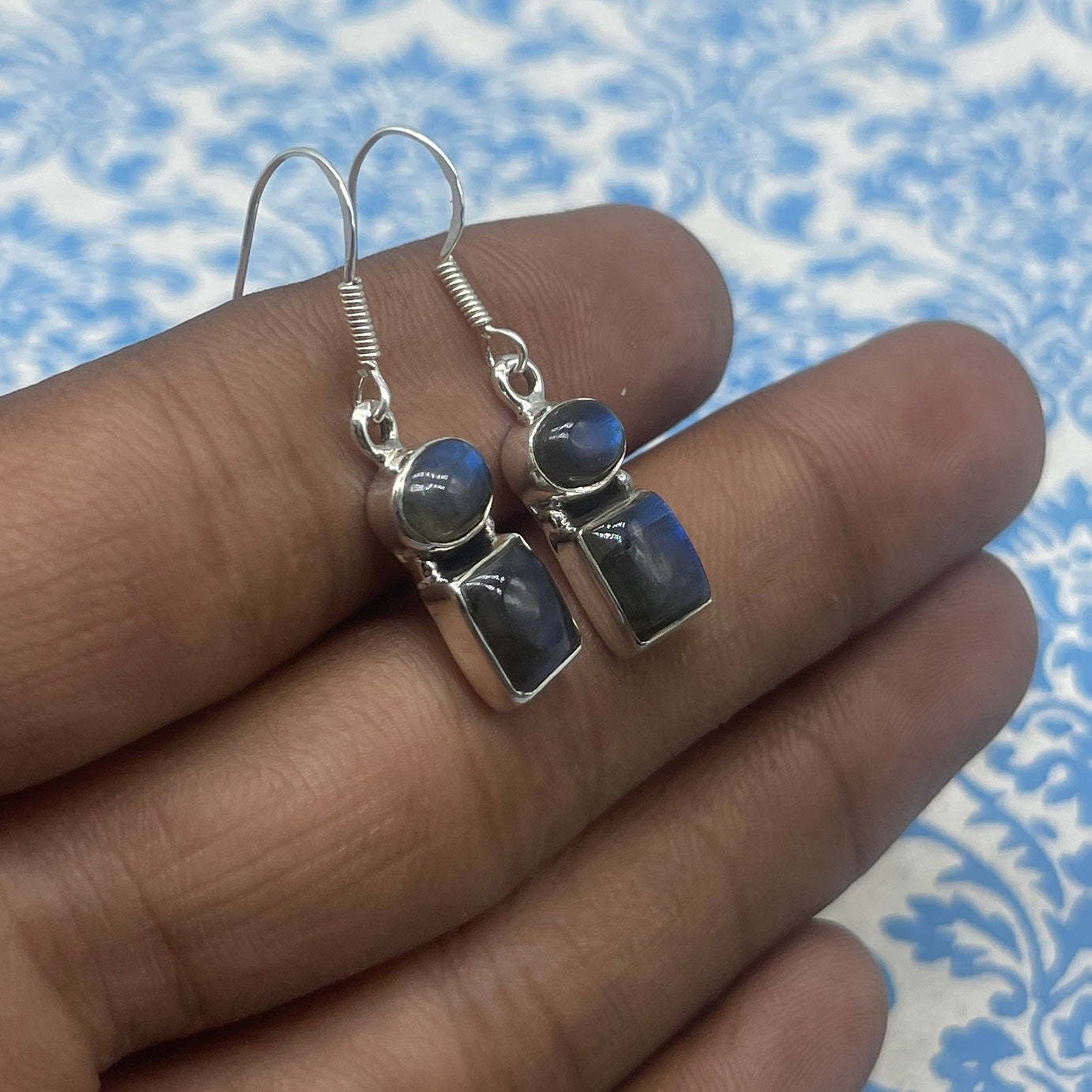 925 Sterling Silver Labradorite Earrings – AAA Gemstone