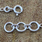 Rose Quartz 925 Silver Oval Chain Necklace Gift Jewelry