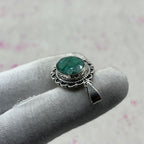 Dyed Emerald 925 Sterling Silver Handmade Pendant | Artisan Bohemian Jewelry