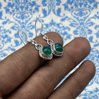 Boho Gemstone Earrings – 925 Silver Artisan Jewelry