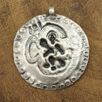 Tribal Hanuman Lord Vintage Solid Silver Pendant Antique Finish Handmade One of a Kind