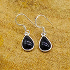 Chic Bohemian Black Onyx Silver Earrings