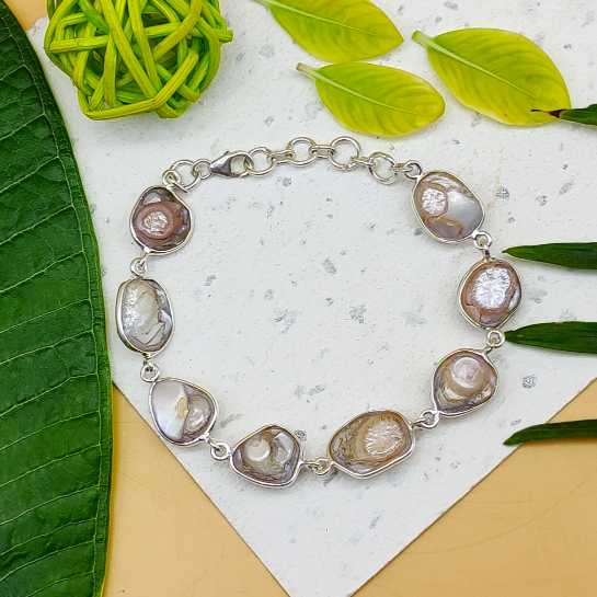 Classic Handmade 925 Sterling Silver Pearl Bracelet Timeless Design