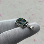 Glass Resin 925 Sterling Silver Handmade Pendant | Trendy Boho Silver Pendant
