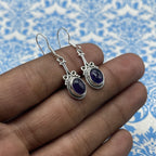 Natural Amethyst 925 Sterling Silver Earrings – Fine Handcrafted Jewelry