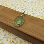 Soft Green Prehnite Pendant in 925 Sterling Silver – Minimal Boho Style