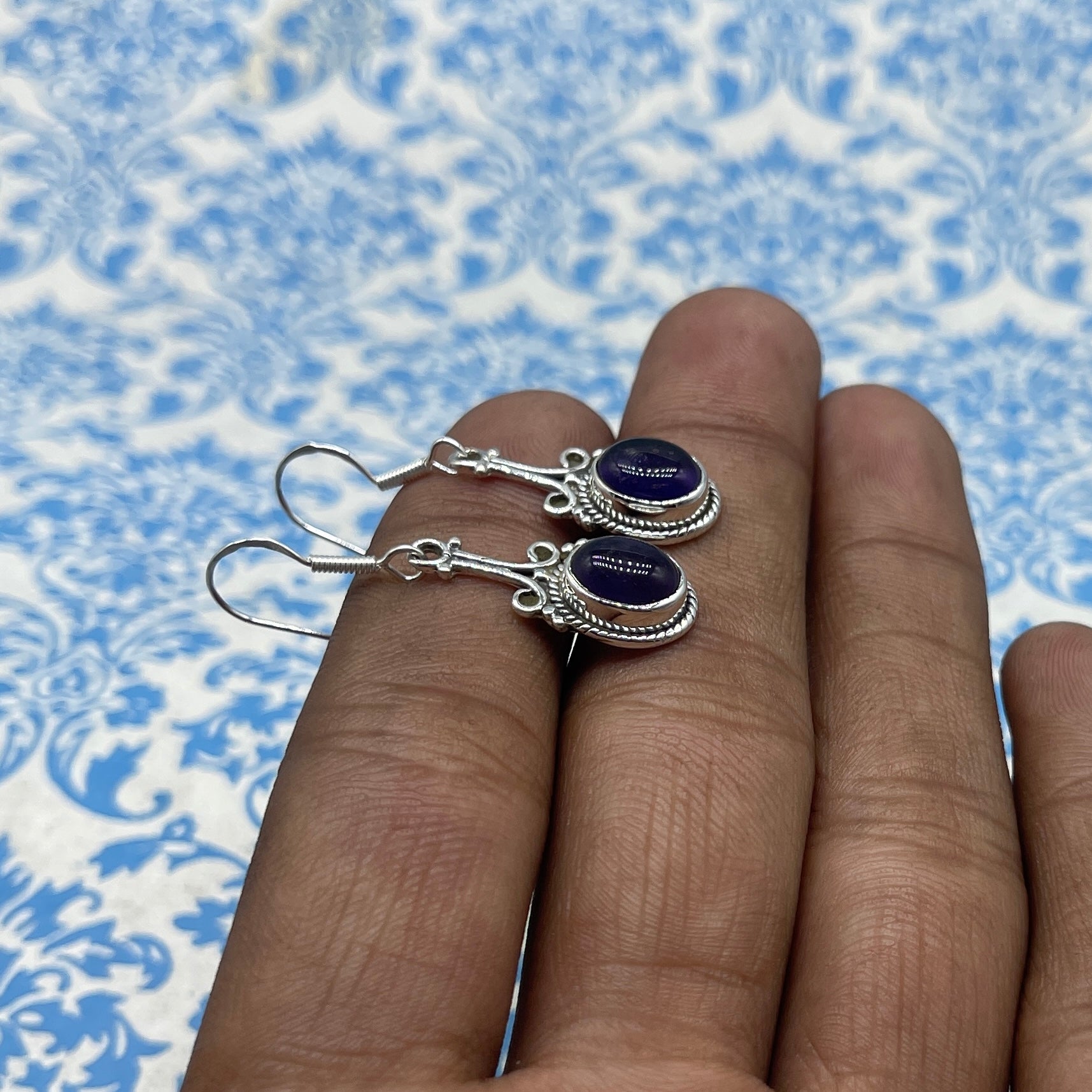 Natural Amethyst 925 Sterling Silver Earrings – Fine Handcrafted Jewelry