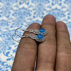 Minimal Chalcedony Earrings in 925 Silver – Everyday Style