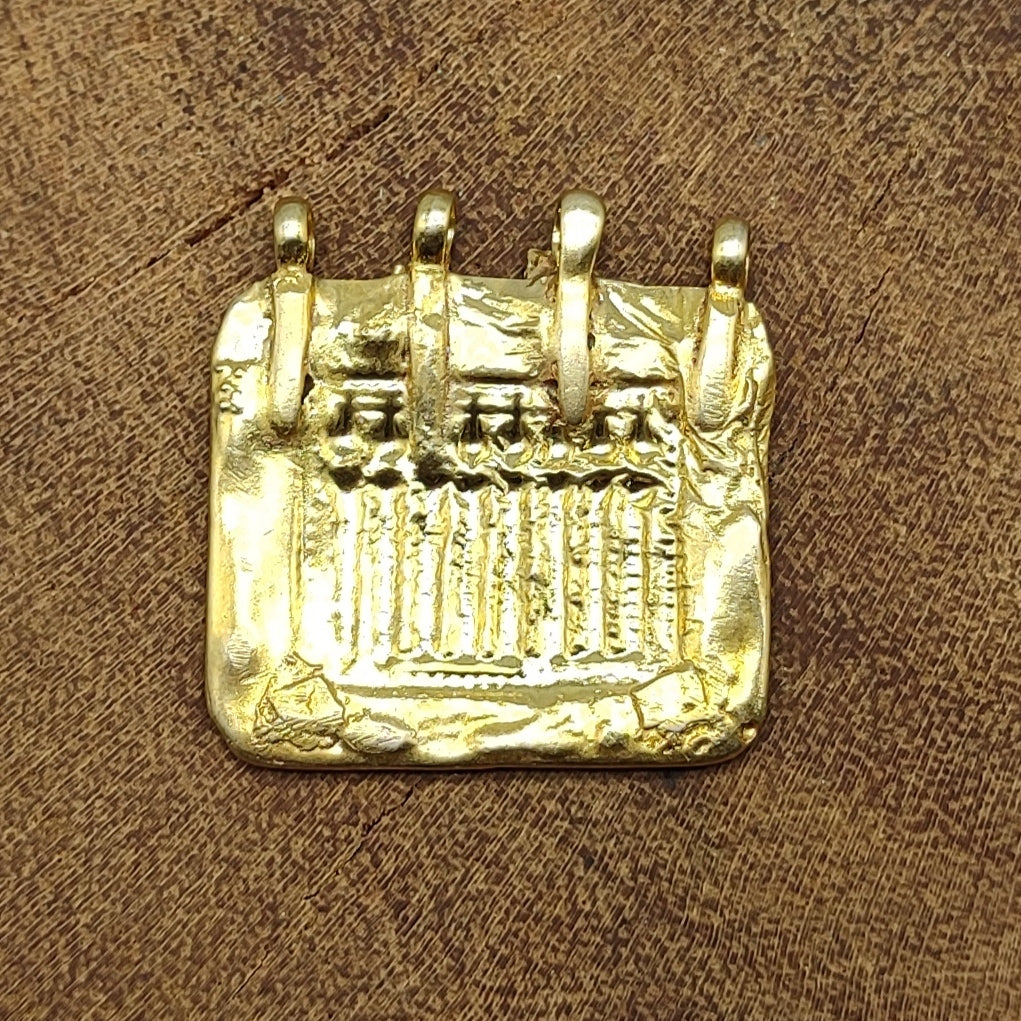 Gold Plated Tribal Seven Sisters Patdi Vintage Solid Silver Pendant Antique Finish One of a Kind