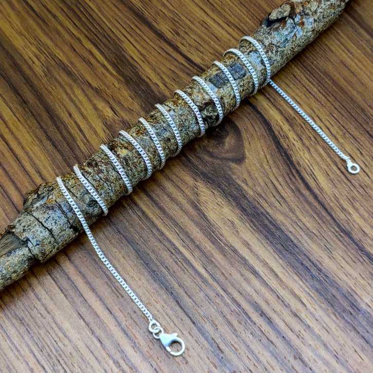925 Silver Curb Chain Necklace 16-22 Inch 925 Stamped Dainty Chain