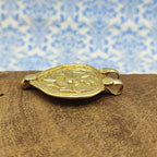 Gold Plated Tribal Face Vintage Solid Silver Pendant Antique Finish Handmade Unique Piece