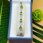 Premium peridot Bracelet Handmade in 925 Sterling Silver Fine Jewelry
