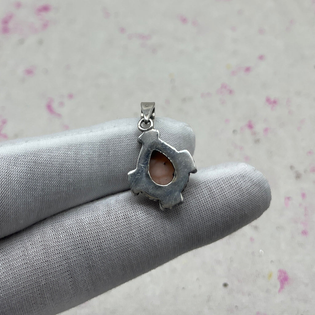 Pink Larimar 925 Sterling Silver Handmade Pendant | Elegant Feminine Jewelry