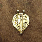 Gold Plated Tribal Face Vintage Solid Silver Pendant Antique Finish Handmade Unique Piece