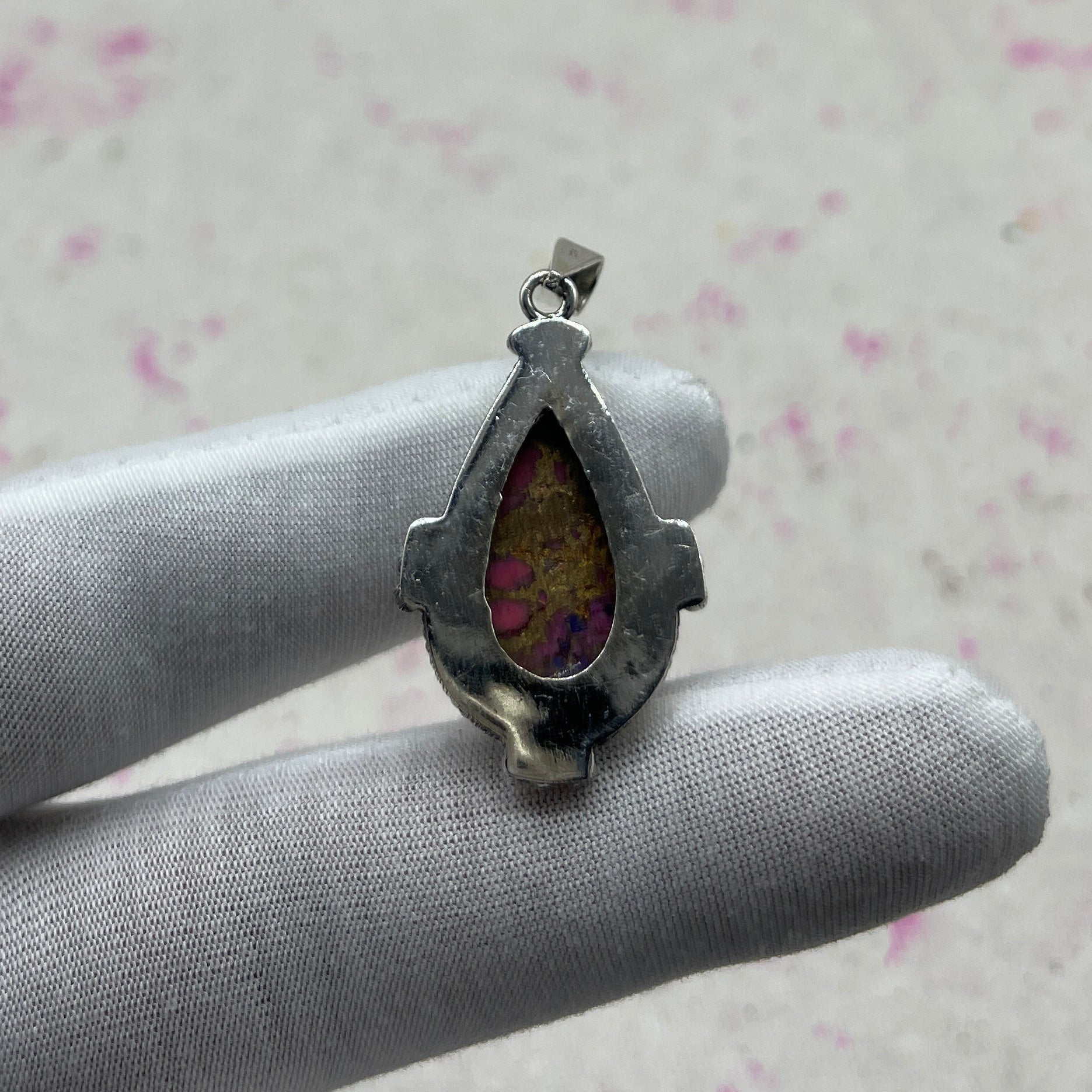 Spiny Oyster Turquoise 925 Sterling Silver Handmade Pendant | Bold Tribal Pendant