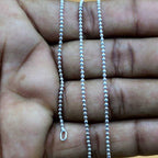 925 Silver Ball Chain Necklace 16-22 Inch Stamped Dainty Chain