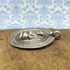 Tribal Lord Ganesh Vintage Solid Silver Pendant Antique Finish Handmade One of a Kind