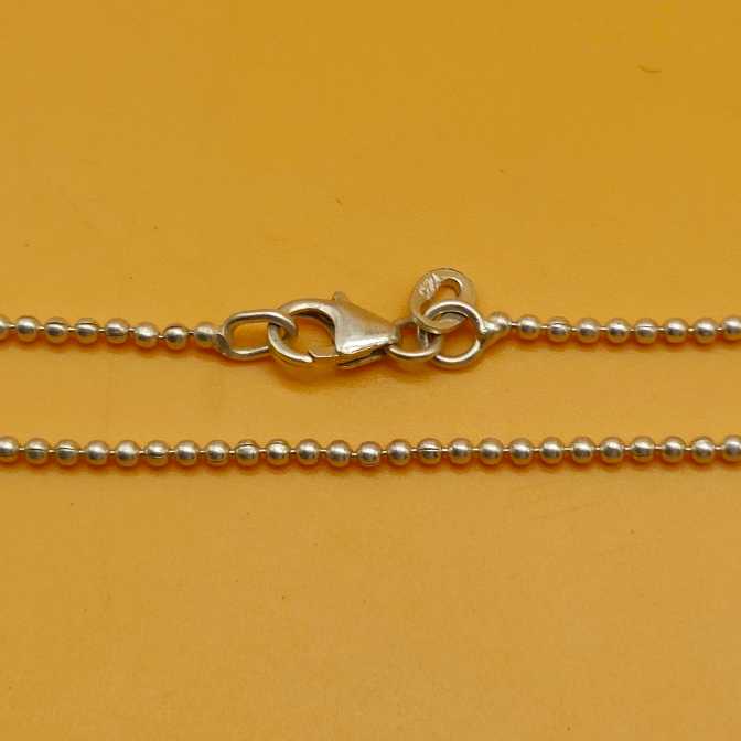925 Silver Ball Chain Necklace 16-22 Inch Stamped Dainty Chain