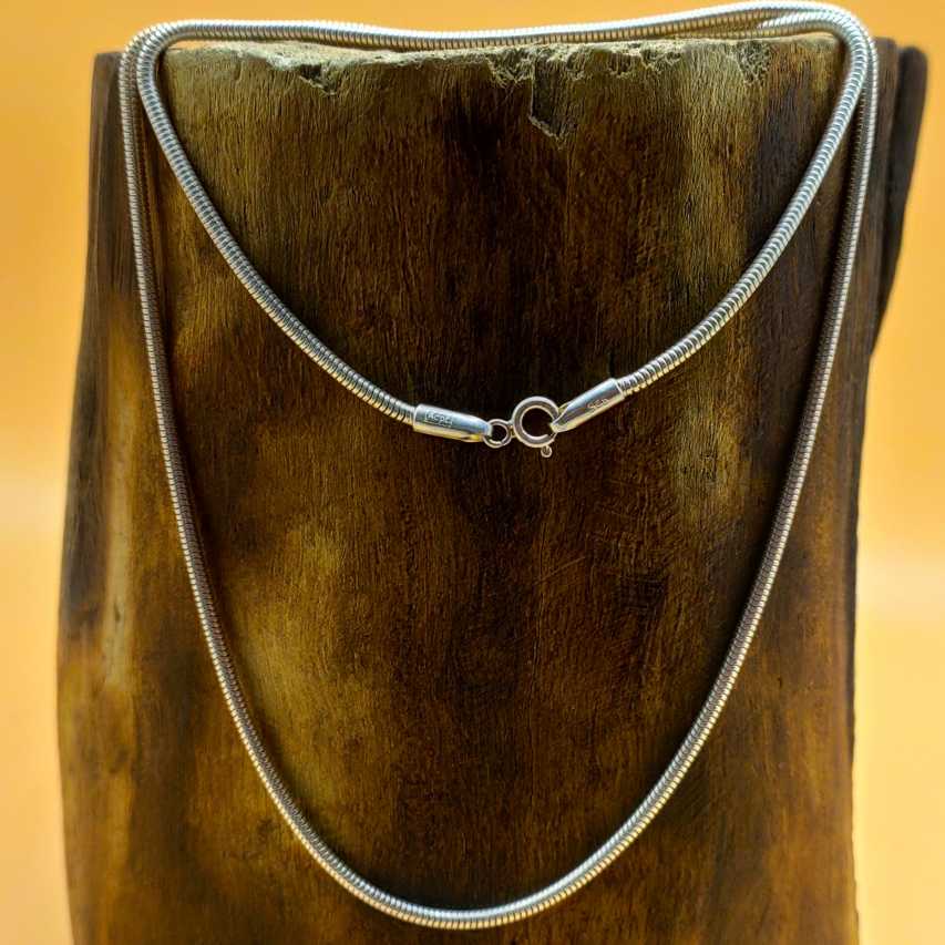 925 Silver Snake Chain Necklace 16-22 Inch Stamped Dainty Chain