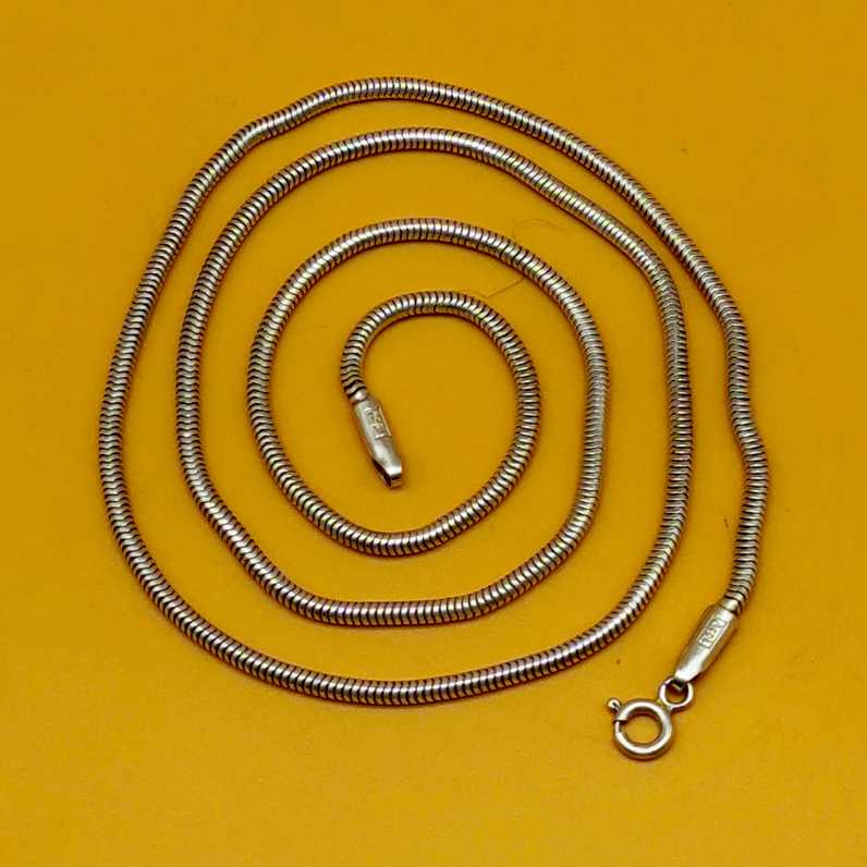 925 Silver Snake Chain Necklace 16-22 Inch Stamped Dainty Chain
