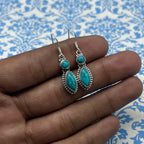 Turquoise Dangle Earrings in 925 Silver – Simple & Chic