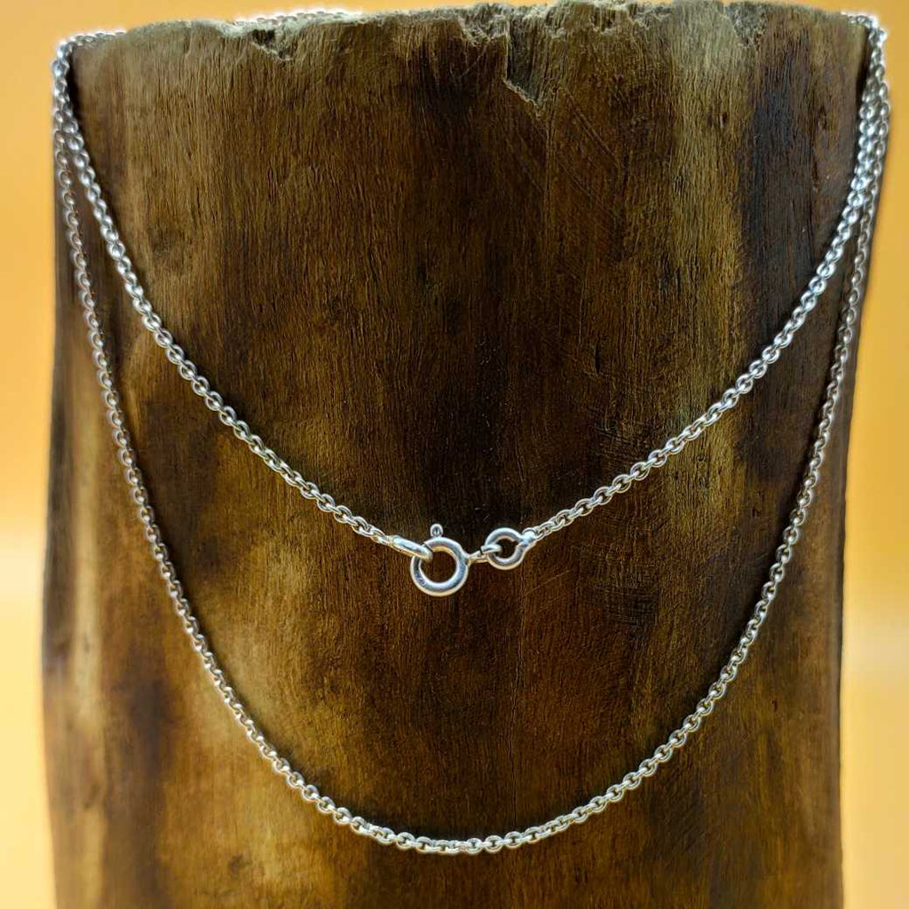 925 Silver Cable Chain Necklace 16-22 Inch Stamped Dainty Chain
