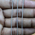 925 Silver Cable Chain Necklace 16-22 Inch Stamped Dainty Chain