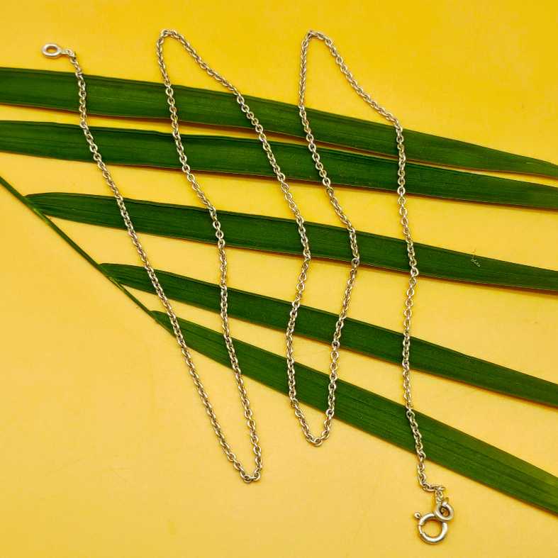 925 Silver Cable Chain Necklace 16-22 Inch Stamped Dainty Chain