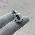 Glass Resin 925 Sterling Silver Handmade Pendant | Contemporary Silver Pendant
