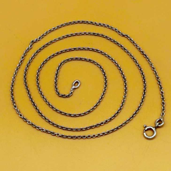 925 Silver Cable Chain Necklace 16-22 Inch Stamped Dainty Chain