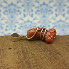 Natural Coral (Moonga) 925 Sterling Silver Pendant – Mars Energy Gem for Courage, Strength & Vitality