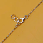 Faceted Chalcedony 925 Silver Necklace Modern Dainty Chain