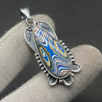 Nepali Fordite 925 Silver Designer Pendant Necklace