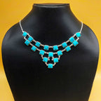 Turquoise 925 Silver Classic Necklace Gift Engagement Party