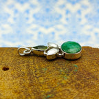 Emerald & Pearl Multi-Stone Nepali Bohemian Handmade Silver Pendant