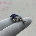 Purple Mohave Turquoise 925 Sterling Silver Handmade Pendant | Unique Boho Statement Pendant