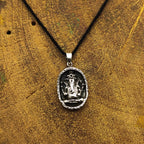 Tribal Ganesh Vintage Solid Silver Pendant Antique Finish Handmade
