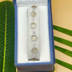 Rutile Quartz Drop Shape Bracelet Handmade 925 Sterling Silver Fine Jewelry