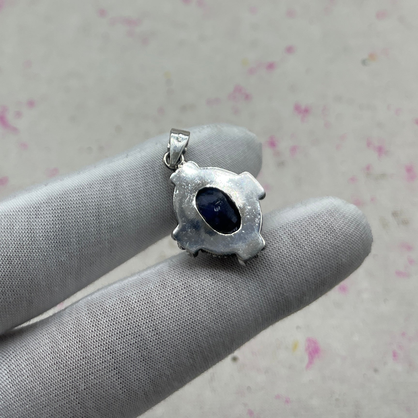 Dyed Sapphire 925 Sterling Silver Handmade Pendant | Classic Artisan Jewelry