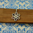 7 Chakra Flower Design Pendant 925 Sterling Silver – Spiritual Harmony & Energy Alignment Boho Talisman