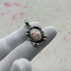 Pink Larimar 925 Sterling Silver Handmade Pendant | Soft Tone Statement Pendant