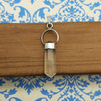 Clear Crystal Quartz Pendant – Artisan Handmade 925 Silver Bohemian Nepali Jewelry