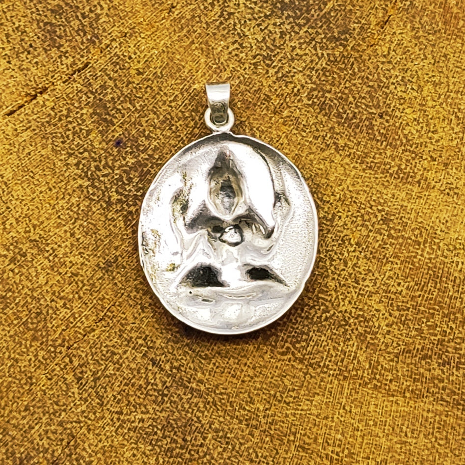Tribal Shiva Vintage Solid Silver Pendant Antique Finish Handmade One of a Kind