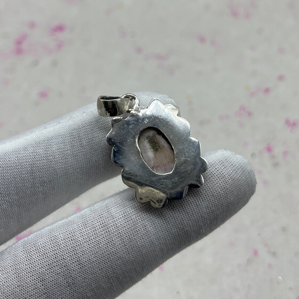 Pink Larimar 925 Sterling Silver Handmade Pendant | Soft Tone Statement Pendant