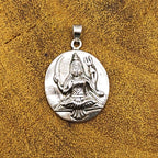 Tribal Shiva Vintage Solid Silver Pendant Antique Finish Handmade One of a Kind