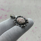 Pink Larimar 925 Sterling Silver Handmade Pendant | Soft Tone Statement Pendant