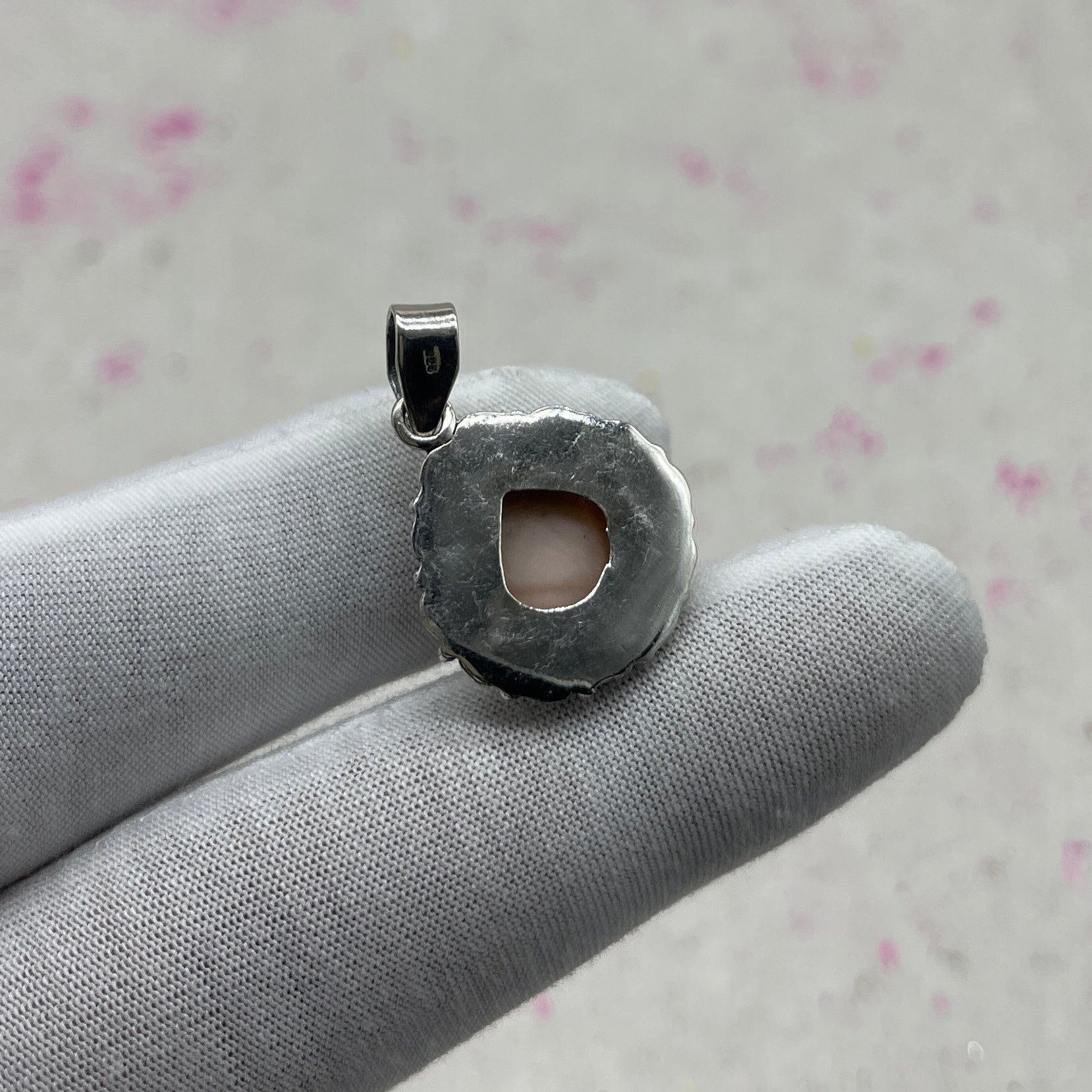 Pink Larimar 925 Sterling Silver Handmade Pendant | Pastel Bohemian Jewelry